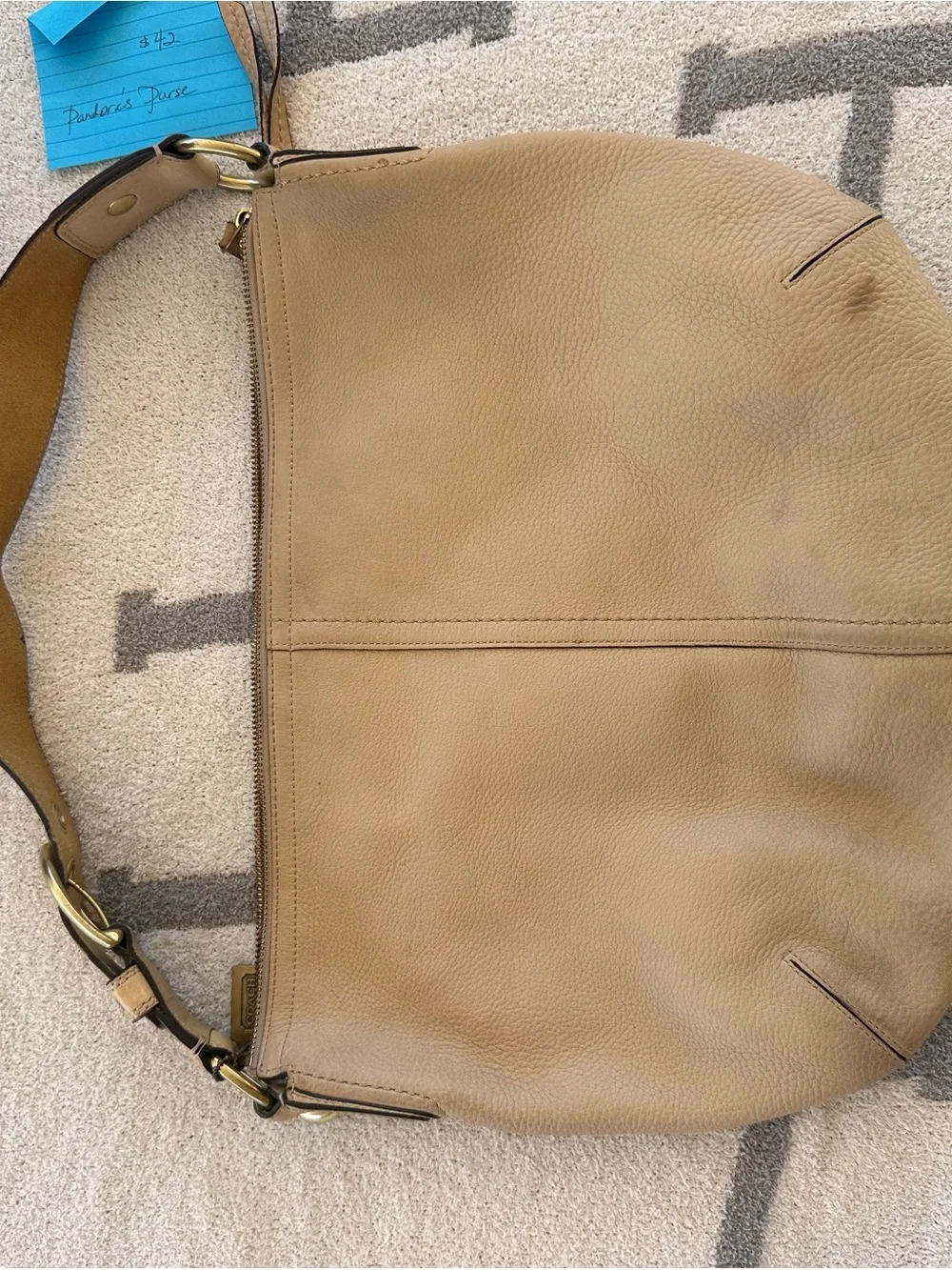 Coach Tan Leather Hobo Bag